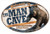 RIVERS EDGE MAN CAVE BEAR TIN SIGN