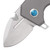 Benchmade - Micro Pocket Rocket 756 Tiny Pocket Knife, Drop-Point Blade, Plain Edge, Satin Finish, Gray Handle 
