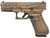 Glock PA455S204-BBBWFLAG G45 Gen5 9mm Luger 4.02" 17+1 Overall Black/Coyote Battle Worn Flag Cerakote Rough Texture Interchangeable Backstraps Grip