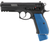   CZ-USA 91207 CZ 75 SP-01 Competition 9mm Luger Caliber with 4.60" Non-Tilted Barrel, 21+1 Capacity, Black Polycoat Finish Picatinny Rail & Beavertail Frame, Inside Railed Black Slide & Checkered Blue Aluminum Grip