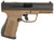 FMK FMKG49BB G3  9mm Luger 14+1 4 Black Optic Cut/Serrated Slide Burnt Bronze Polymer Frame with Pic. Rail Interchangeable Backstrap Grips