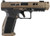 NEW Canik HG7854N TTI Combat Full Size Frame 9mm Luger 18+1 4.60" Black Nitride Fluted/Ported Barrel, Burnt Bronze Cerakote Optic Cut/Serrated Steel Slide, Black Polymer Frame w/Picatinny Rail