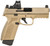 FN 66101918 545 MRD With Optic Full Size 45 ACP 15+1 4.10" Black Hammer Forged/Target Crown Barrel/ Flat Dark Earth Optic Cut/Serrated Slide/Flat Dark Earth Polymer Frame With Picatinny Rail Holosun 407C Red Dot Ambidextrous
