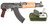 Century Arms Romanian Draco Stamped AK-47 Pistol - Black | 7.62x39 | 12.25" Barrel | Wood Handguard Bundled w/ One 700rd Tin of Century Arms Romanian Made 7.62x39 Rifle Ammo - 123gr Lead Core FMJ | Steel Case