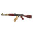 ZASTAVA ZPAPM70 AK RFL 7.62X39 BLK RECEIVER, GOLD CERAKOTE BBL, SERBIAN RED FURN.