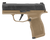 Sig Sauer 365X9CTXR3P P365X  Micro-Compact Frame 9mm Luger 12+1 3.10" Steel Barrel, Optic Ready/Serrated Slide, Coyote Tan Stainless Steel Frame w/Accessory Rail, Polymer Grip