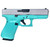 Glock 19 Gen 5 Custom "Robin's Egg Blue Grip/ Crushed Silver Slide" Compact Handgun 9mm Luger 15/rd Magazines (3) 4.02" Barrel USA