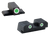 AmeriGlo XD191 Classic Tritium Sight Set for Springfield Armory XD  Green Tritium White Outline Front Sight-Green Tritium White Outline Rear Sight