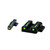 HIVIZ LiteWave H3 sight Green LitePipe/Orange front ring fits S&W Shield models