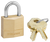 Master Lock 120D Padlock  Open With Key Gold Brass