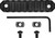 3.8" 9 SLOT ALUMINUM BLACKGROVTEC RAIL SECTION M-LOK 