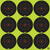 Pro-Shot 2BGREEN108 SplatterShot  Self-Adhesive Paper Black/Green 2" Bullseye 12Pack/108Targets