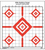 Action Target SI13100 Sighting Advanced Rifle Diamond Paper 100 yds Rifle 14" x 15" Red/White 100 Per Box