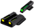TruGlo TGTG131RT2Y TFO  Green/Tritium/Fiber Optic Front Sight-Yellow/Tritium/Fiber Optic Rear Sight Ruger LC9/9S/380