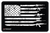 TekMat TEK42GFUSA USA Gun Flag Door Mat Black/White Rubber 25"x42"