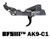 Franklin Armory BFSIII AK9-C1 Binary Firing System III Trigger - For 9mm AK firearms | Curved Trigger