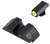 Night Fision GLK001007YGZ Tritium Night Sights For Glock  Green Tritium Yellow Outline Front Sight- Green Tritium Black Outline Rear Sight Glock 17/17L/19/22