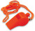 SS ORANGE SAFETY WHISTLE w/LANYARD