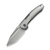 WEKNIFE Micro Trogon Thumb Stud Knife Satin Polished Titanium Handle