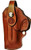 Prem Leather Clip Hol 4.25" RH Tan/Whte Stitch