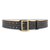 2-1/4"" Plain Leather Sam Brown 4 Row Stitch Duty Belt with Solid Brass Gold Buckle