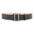 2-1/4"" Plain Leather Sam Browne 2-Row Stitch Duty Belt with Solid Brass Gold Buckle