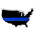 Thin Green Line Stickers, 2.5 x 4.5 inches
