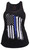 Women Thin Blue Line Flag Racerback Tank Top