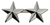 2 Star Pin 1/2'' High - Pair