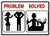 "PROBLEM SOLVED HUNT"RIVERS EDGE SIGN 12"x17" 