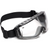 PILOT 2 SAFETY GOGGLE SAFETY PC CLEAR PLATINUM VENTED TPR NEOPRENE STRAP BLACK