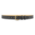 1-1/4"" Plain Leather Garrison Belt with Gold Buckle