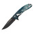 Bear & Son Sideliner Folding Knife 3-1/2" Clip Point Blade TrueTimber Rift Blue