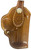 Prem Leather Clip Hol 3.5" LH Tan/White Stitch
