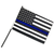 Stick Flag, Thin Blue Line, 12 X 18 Inches