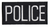 POLICE Chest Patch - White/Black - 4''x2'' - Heat Seal