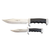 2pc Bowie Knife Set- Black Pak