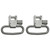 Grovtec 1.25" Locking Swivel Set Silver 2/ct