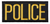 POLICE Chest Patch - Gold/Black - 4''x2'' - Heat Seal
