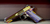 COLLECTIBLE 1 OF 200 MADE, CNCGALAXY1911 Kimber 1911 Galaxy 45 ACP 7+1 5" Polished Rainbow PVD Engraved "The Galaxy"/Serrated Slide, Purple Maple Burl Grip