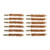 BRONZE RIFLE BORE BRUSH, 45 CALIBER, 8-32M, 12 PACK