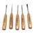 #106 BASIC STRAIGHT HANDLE WOODCARVING 5 PIECE SET