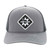 CHARCOAL SNAPBACK W/ BLACK MESH & DIAMOND PATCH
