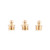 BRASS SKIRTED BEAD, 1/16'' 3-56 TPI, GOLD, 3-PAK