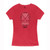 WOMEN'S SUGAR SKULL BLEND T-SHIRT RED HEATHER MEDIUM