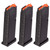 MAGAZINE 9MM LUGER 10RD FOR GLOCK 43X/48 BLACK 3-PACK