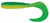 BB 2" CURL TAIL GRUB GREEN/YEL 10PK