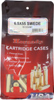 HORNADY UNPRIMED CASES 6.5X55 SWEDISH 50 PACK 5PK/CS