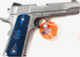 Colt Mfg O1070CCS 1911 Competition  45 ACP Caliber with 5" National Match Barrel, 8+1 Capacity, Overall Stainless Steel Finish, Serrated Slide, Scalloped Blue Checkered G10 Grip & 70 Series Firing System