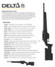 Daniel Defense -15907365 Delta 5  Bolt 6.5 Creedmoor 24 5+1 Black Fixed Synthetic Stock Black Cerakote Steel Receiver